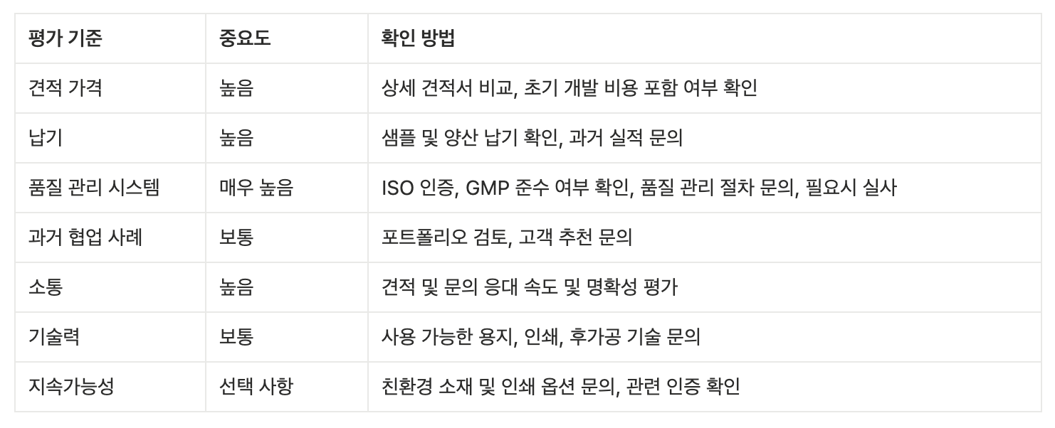 패키지 _ 비교 표